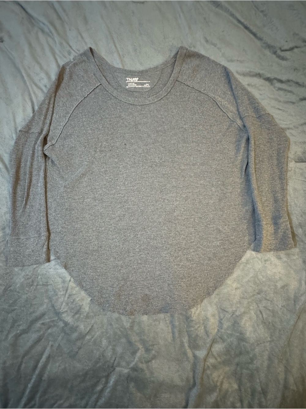 TNA Gray Ribbed Thermal Crewneck

#1430